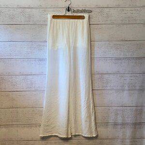 Mocha from Rainbow White Linen Beach Pants Cover Up Juniors L